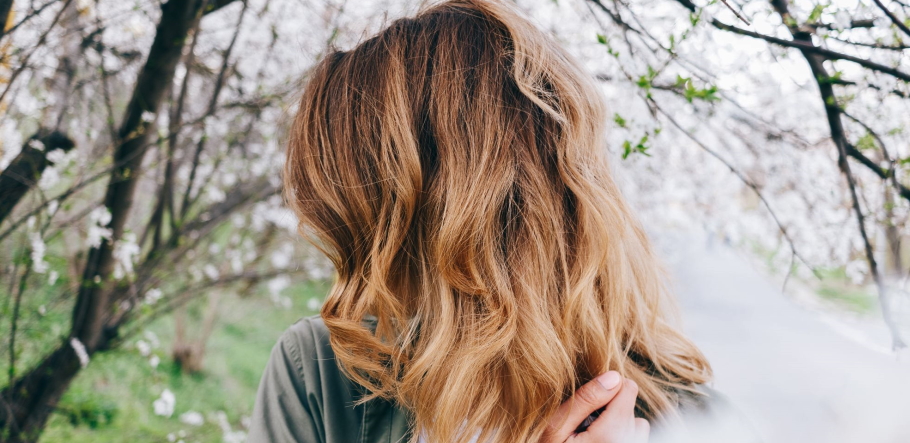 blonde with white highlights